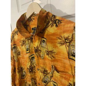 Wrecked Premium‎ Lager Print Men’s Sz 3XL George Hawaiian Shirt